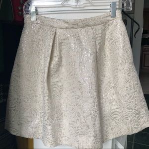 White Skirt with silver design
